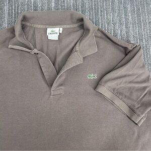 Lacoste Brown Polo Shirt Classic Knit Casual